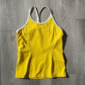 Ivivva Lululemon Girls Yellow Racerback Tank Top Size 12 Children’s Kids